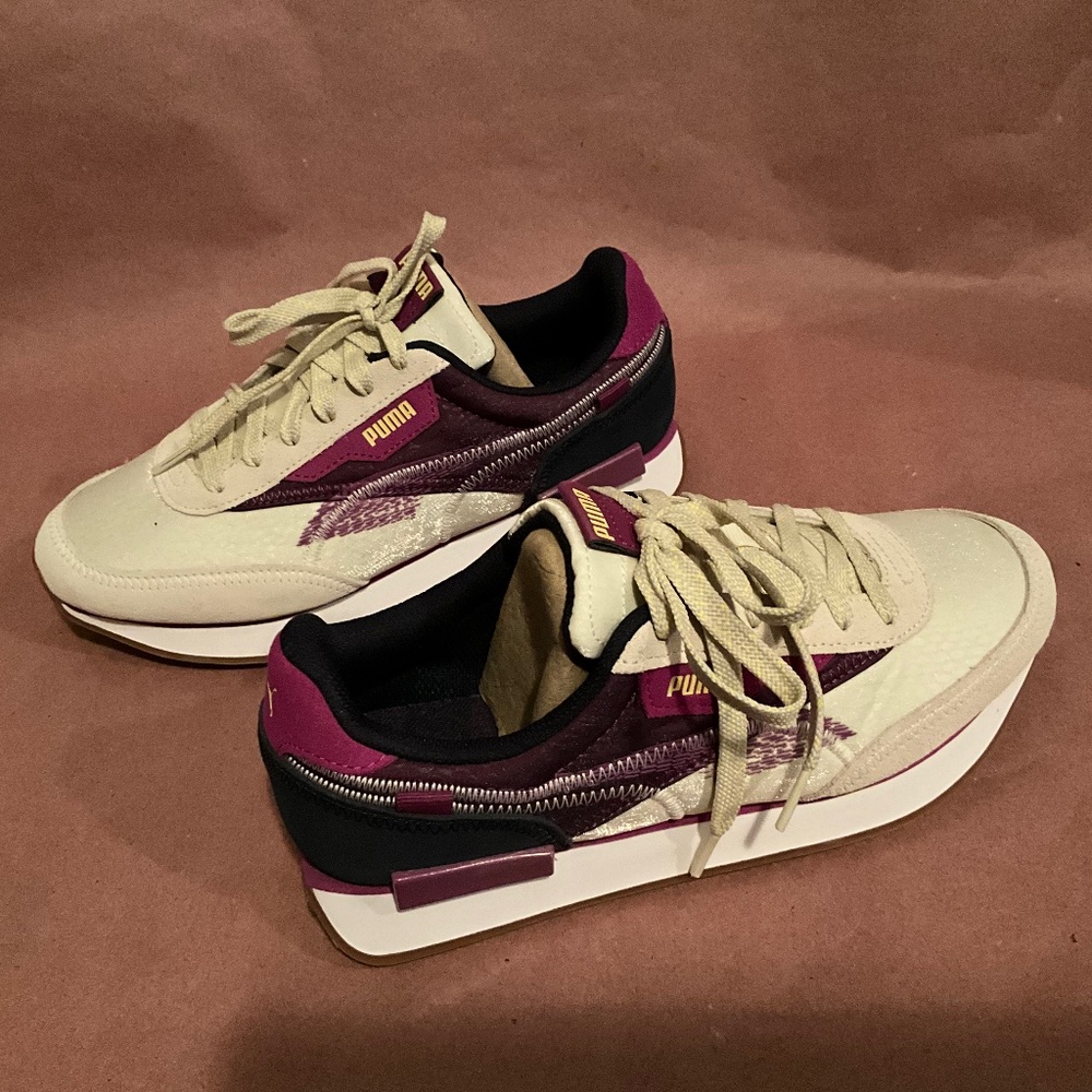 Women Puma Future Rider Shoes Size 9.5M Multicolor # 382286-01